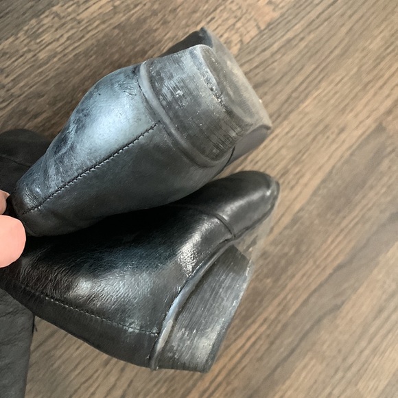 Black leather above knee boots - size 7 - Picture 6 of 7